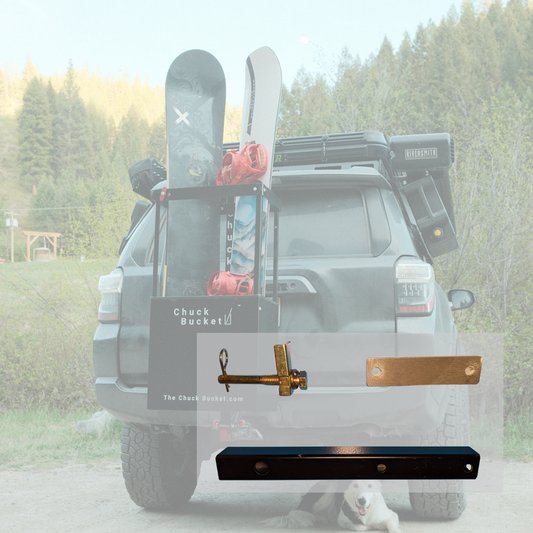 1 1/4 inch hitch adaptor in front of toyota 4runner + chuck bucket