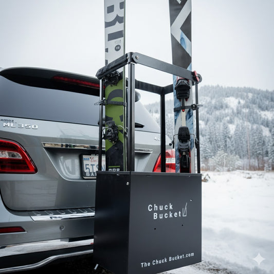 Chuck Bucket Hitch-Mounted Ski & Snowboard Carrier